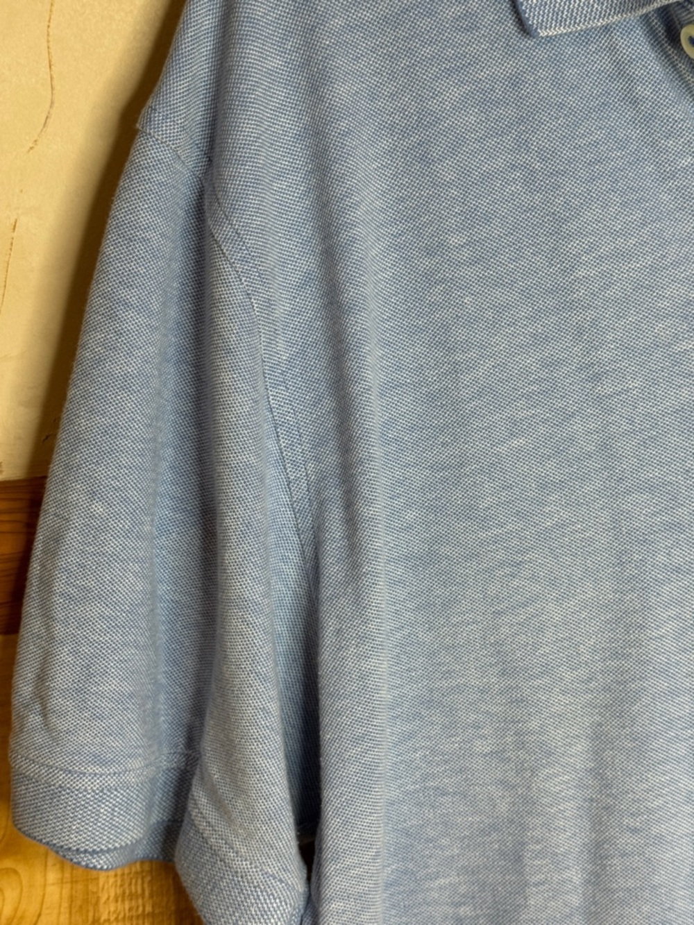 Izod Men's Heather Light Blue Polo - Picture 7 of 10